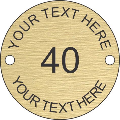 Brass Effect Screw Fixing Table Numbers 40mm